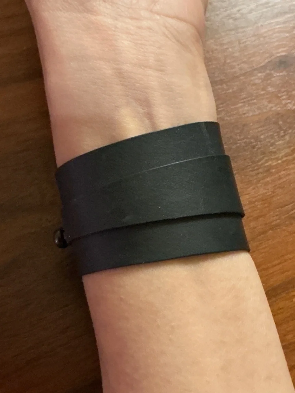 Artisan Made Vegan Leather Asymmetrical Wrap Bracelet with Studs